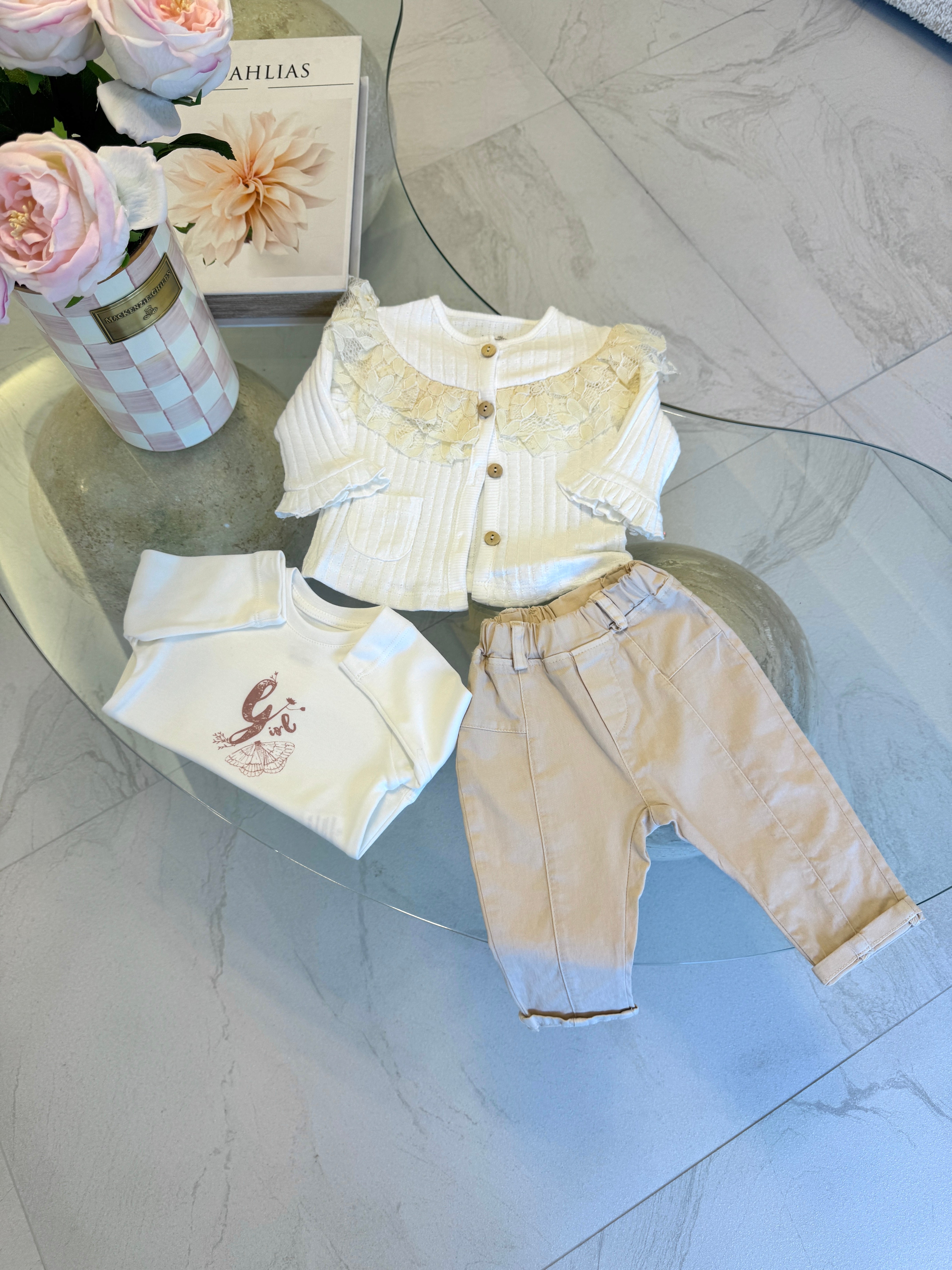 TAKIM 3 LÜ HIRKA DANTELLİ